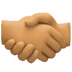 🤝🏽 handshake: medium skin tone display on Facebook